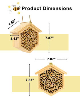 vensovo mason bee house durable natural wood construction resists weather for long-lasting pollinator support.