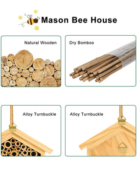 vensovo mason bee house can be hung or wall mounted for flexible garden placement.
