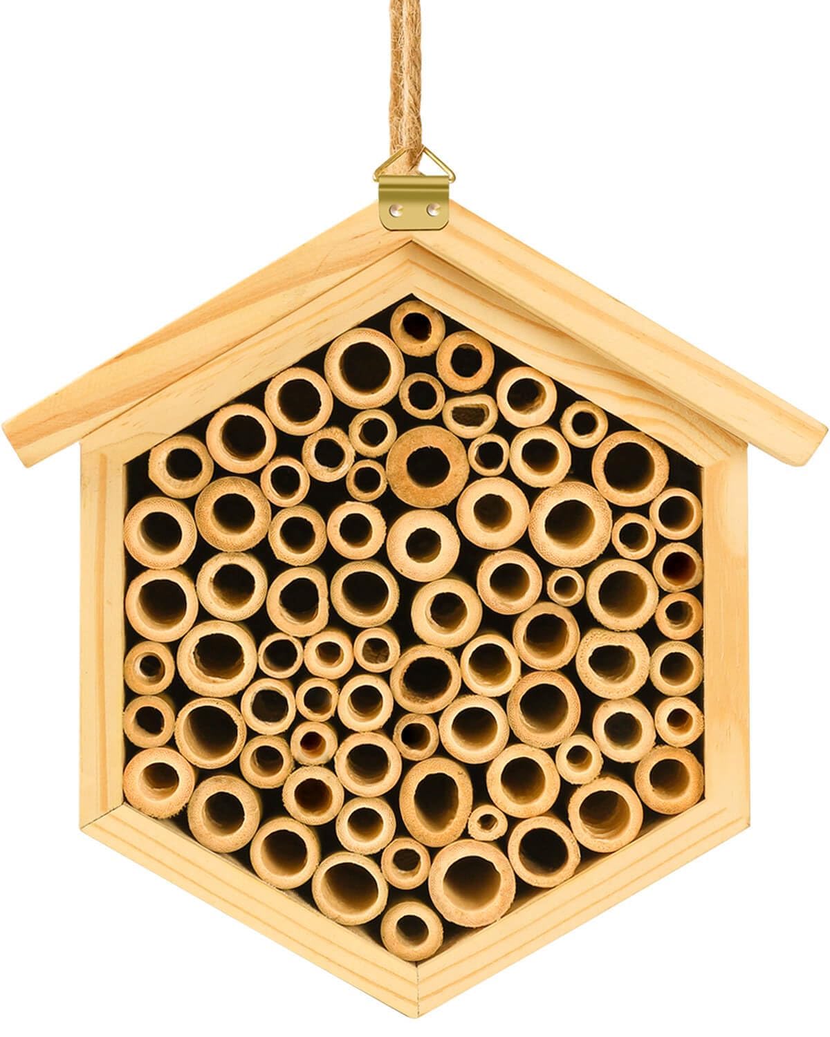 vensovo mason bee house with natural bamboo habitat attracts solitary pollinators for healthier gardens.