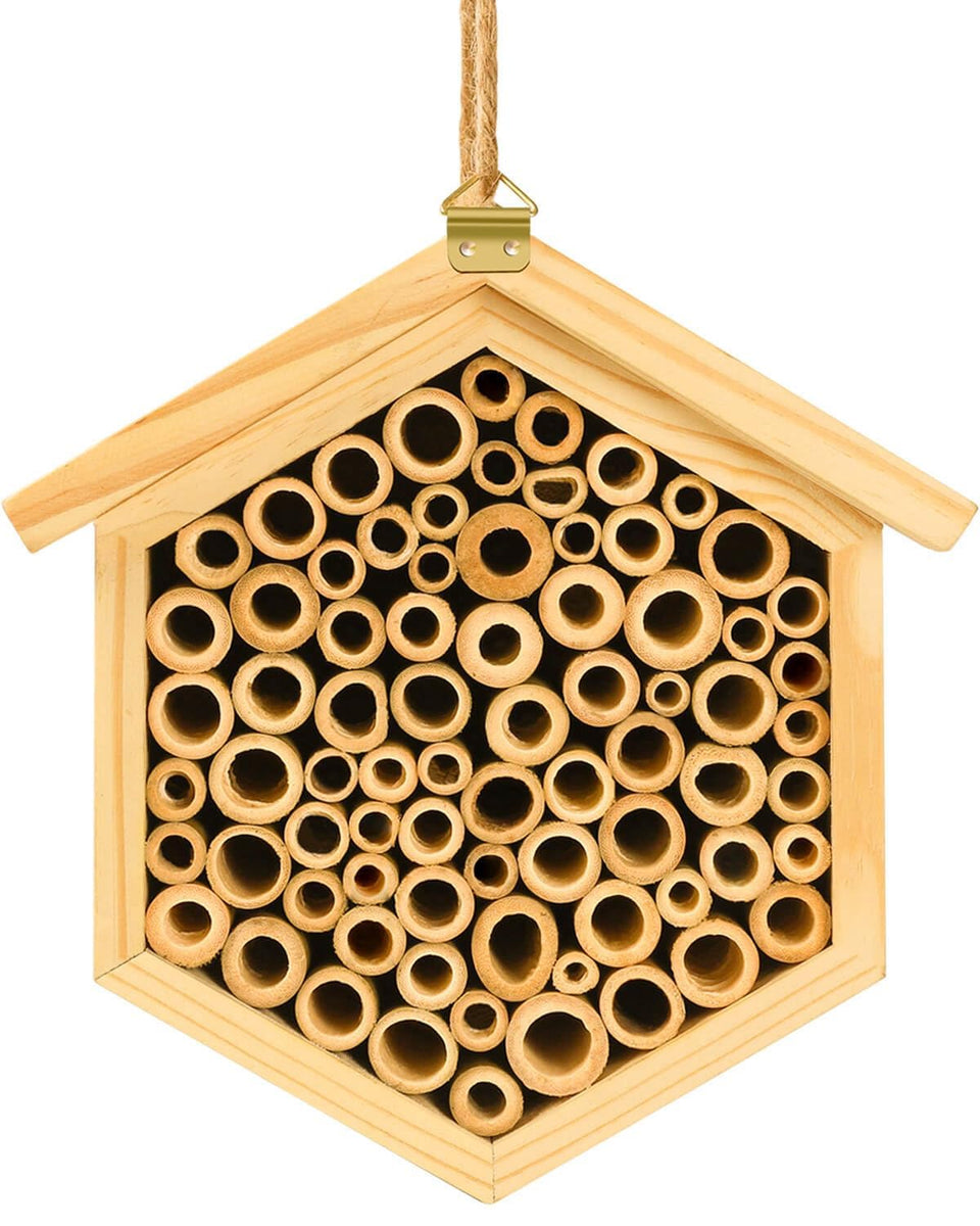 vensovo mason bee house with natural bamboo habitat attracts solitary pollinators for healthier gardens.