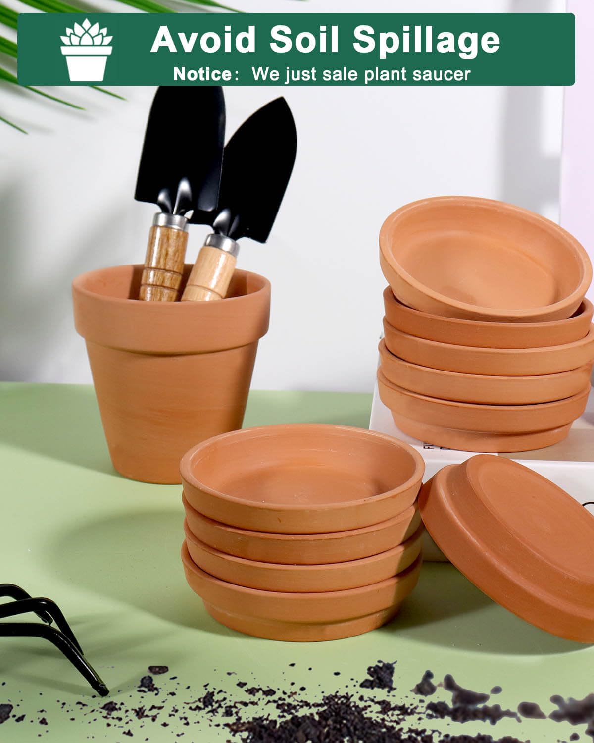 vensovo 2-inch pot-compatible saucer suitable for indoor or outdoor use