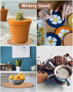 vensovo 6-pack cork mats neatly stacked for compact storage