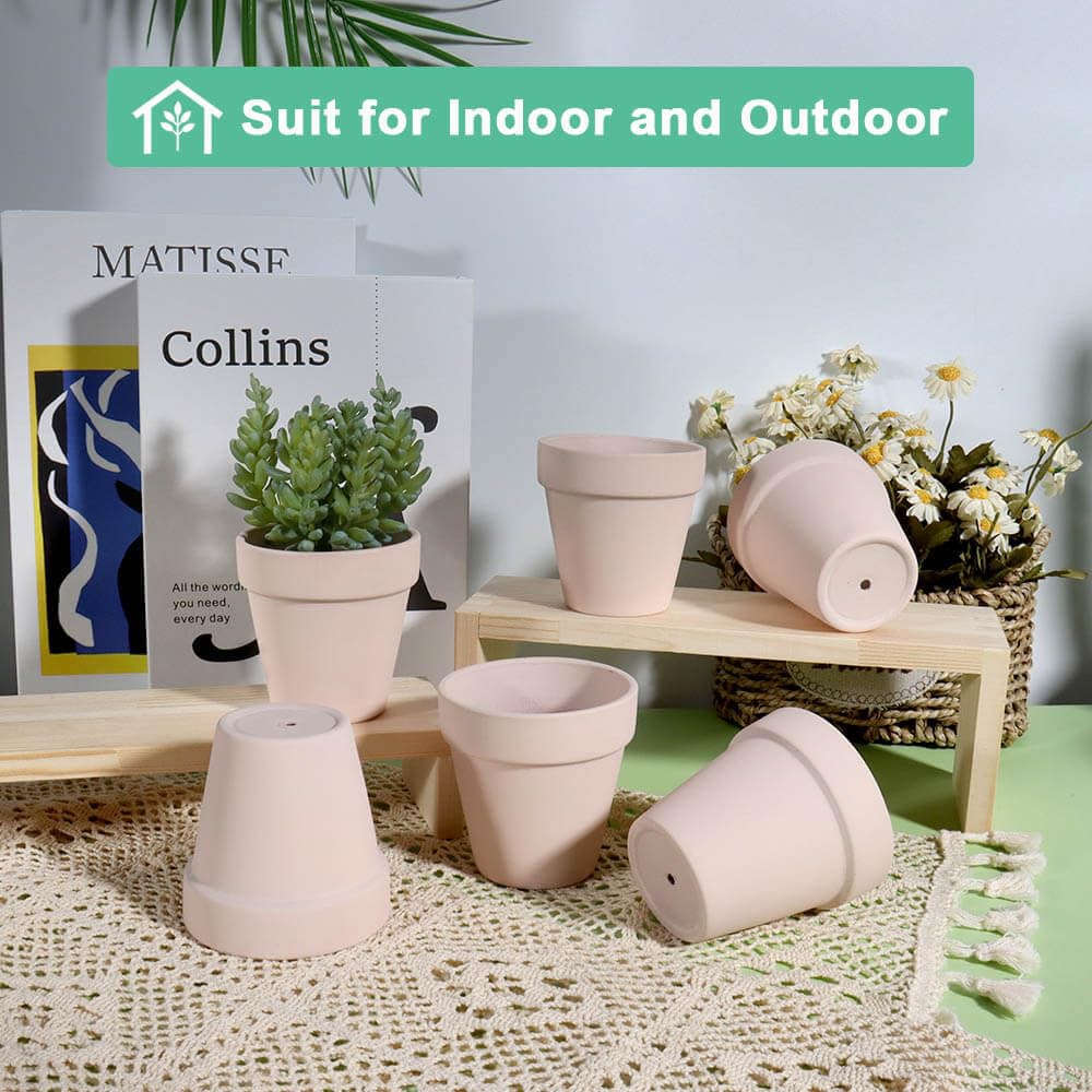 Vensovo pink terracotta pot on windowsill, compact indoor use