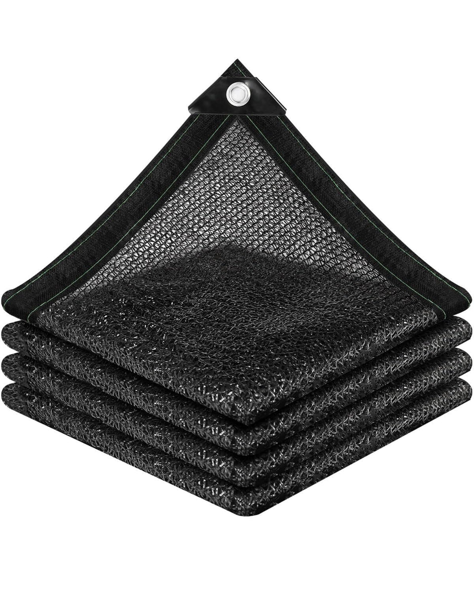 Vensovo sunblock shade net 40 percent black in garden shields plants while letting light through.