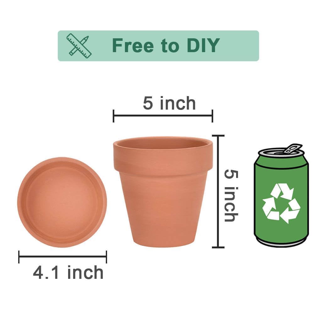 vensovo terra cotta pot 5 inch for wedding or party decor with natural appeal
