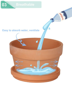 vensovo terracotta pot with drainage hole helping prevent water buildup.