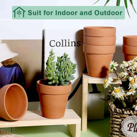 Vensovo small terracotta planters suitable for indoor and outdoor spaces.