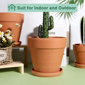 Vensovo two-pack clay pots set for versatile indoor or outdoor use.