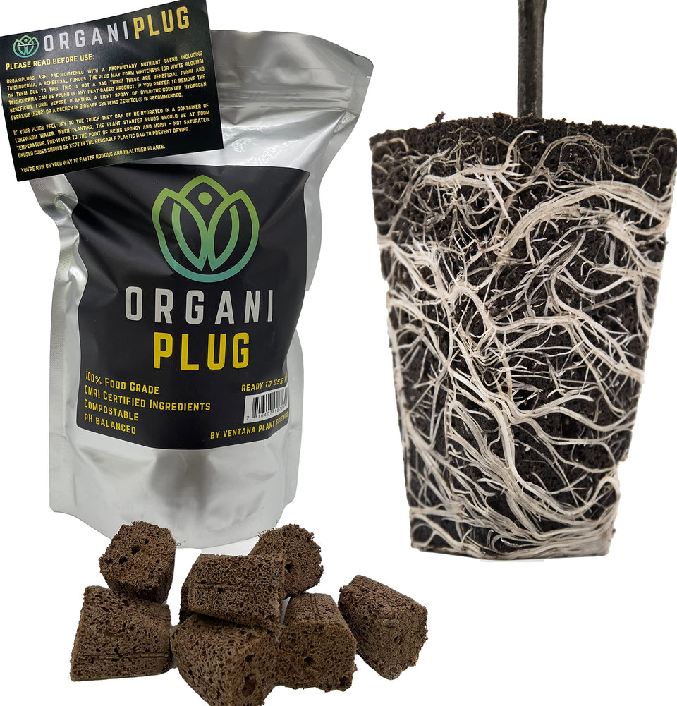 Ventana Organiplug seed starter plug in bag supports quick germination and healthy seedlings.