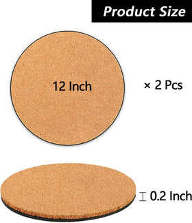 Venyat cork plant coaster 12in black shields surfaces with a sleek, modern look.