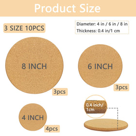 Venyat cork plant coaster 6 inch absorbs moisture, keeping floors clean.