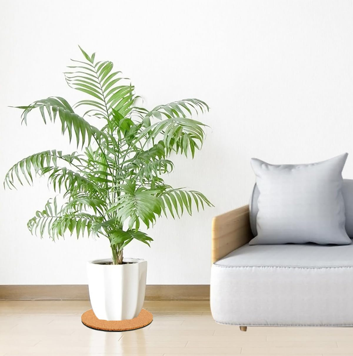 Venyat cork plant coaster paintable nude surface invites customization.