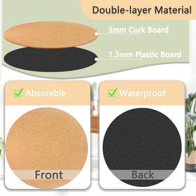 Venyat cork plant pad with waterproof bottom protecting floors from leaks