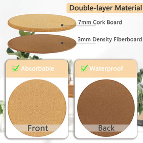 Venyat double-layer cork pad side view shows thick, stable design.