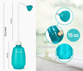 VEOJEIN hanging-plants water bottle designed for easy balcony and shelf watering.