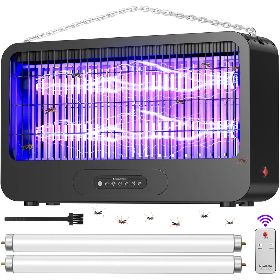 VEPPRO electric bug zapper indoor front view showing dual-grid for wide-range insect control