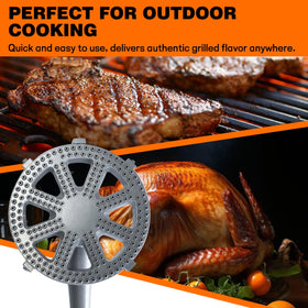 Veralune outdoor kitchen burner kit set up for camping or backyard use