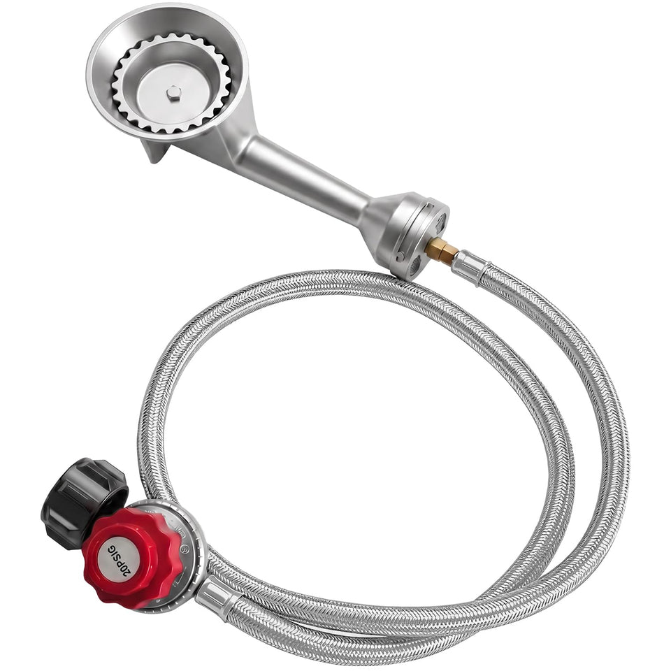 Veralune taper high pressure burner head close-up highlighting rugged cast iron durability