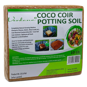 Verdana Coco Coir Potting Soil Brick compact and ready to hydrate