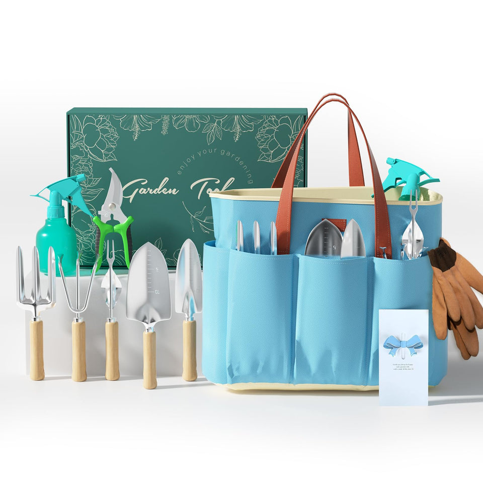 VerdantVibes 9-Piece Set with shovel for sturdy digging and easy prep