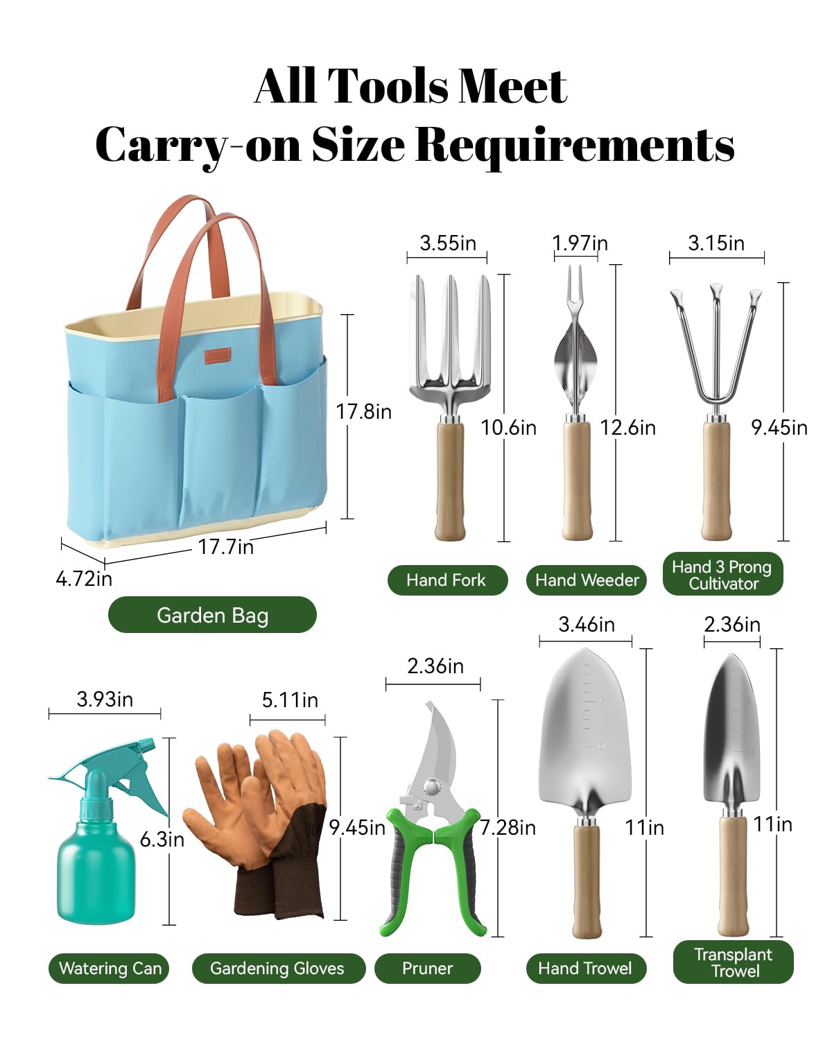 VerdantVibes storage bag keeps tools organized outdoors