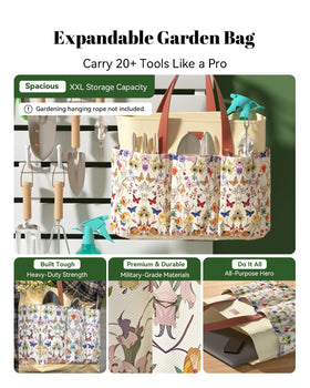 VerdantVibes tool set storage bag with pockets and waterproof protection.