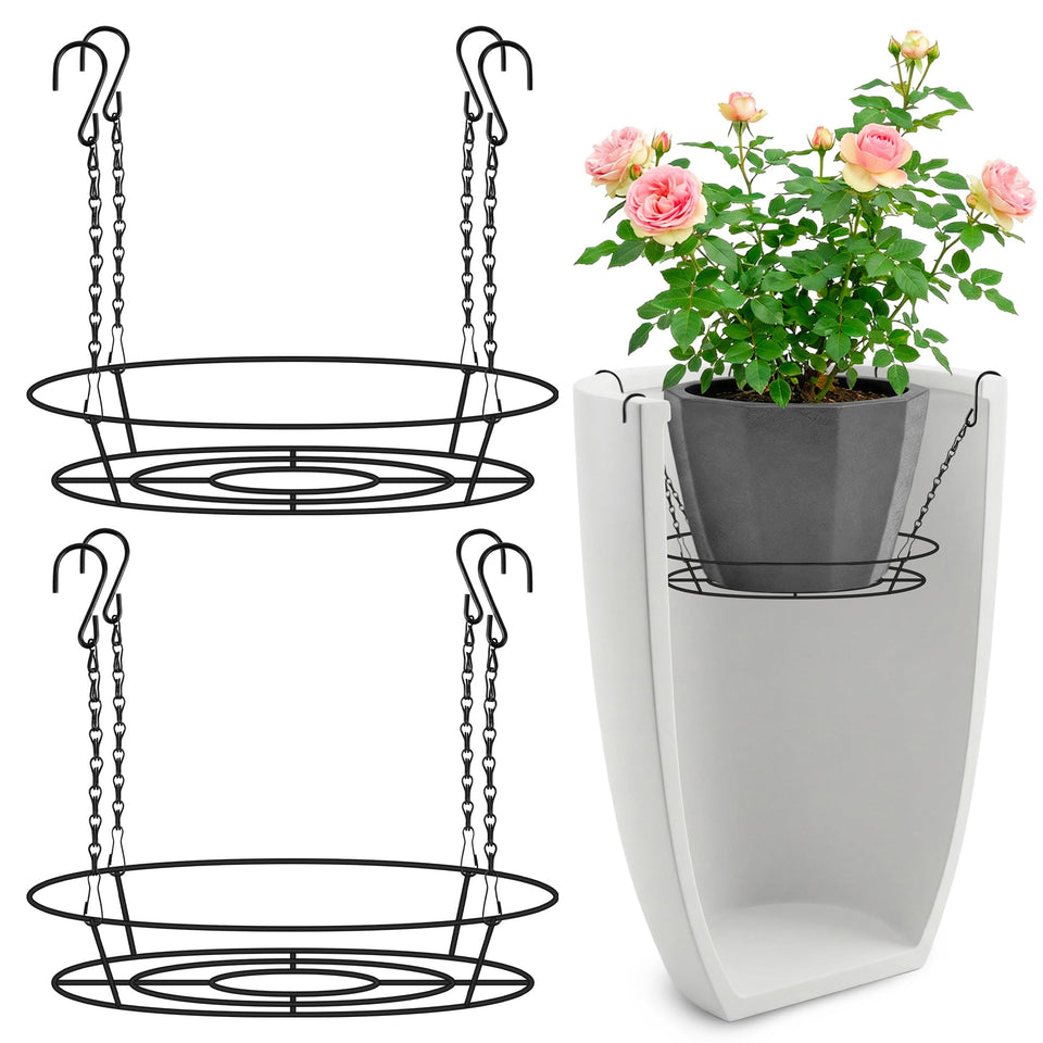 Verdanzia adjustable planter insert frame for large pots showing versatile soil-less setup