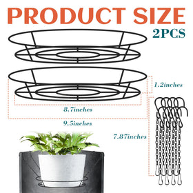 Verdanzia planter insert chains enabling adjustable height and secure displays