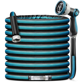 VERDOW garden hose 100ft full product shot highlighting length and rugged, all-weather durability.