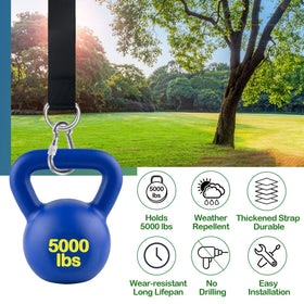 Veriluck tree swing straps 20ft with stainless hardware for durability.