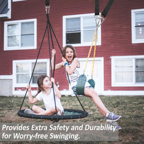 Veriluck tree swing straps 30ft long for tall trees.