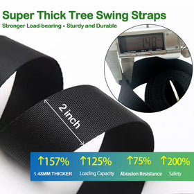 Veriluck tree swing straps 8ft, adjustable length for versatile setups.