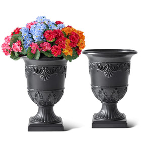 VeriNatural Classic urn planter front view showing traditional silhouette for porch decor