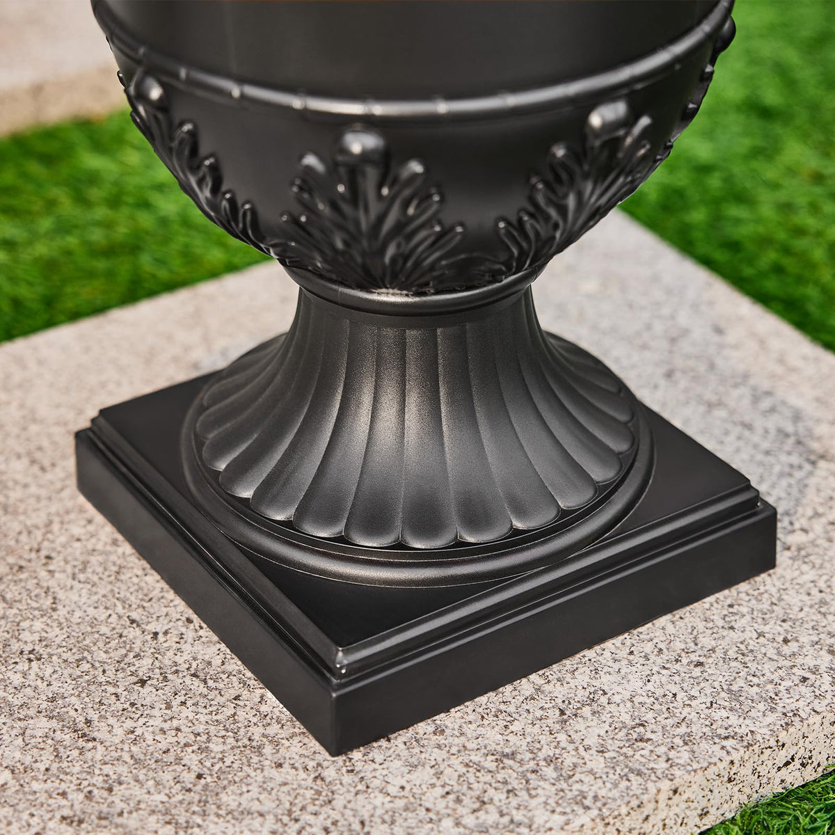 VeriNatural Classic urn planter securely packaged for safe delivery