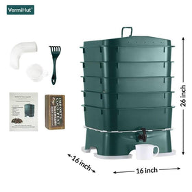 VermiHut Plus side profile highlighting space-saving design for small spaces