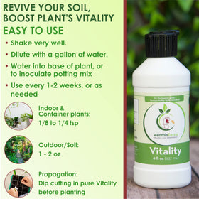 VermisTerra Vitality root zone with strong roots and active growth.