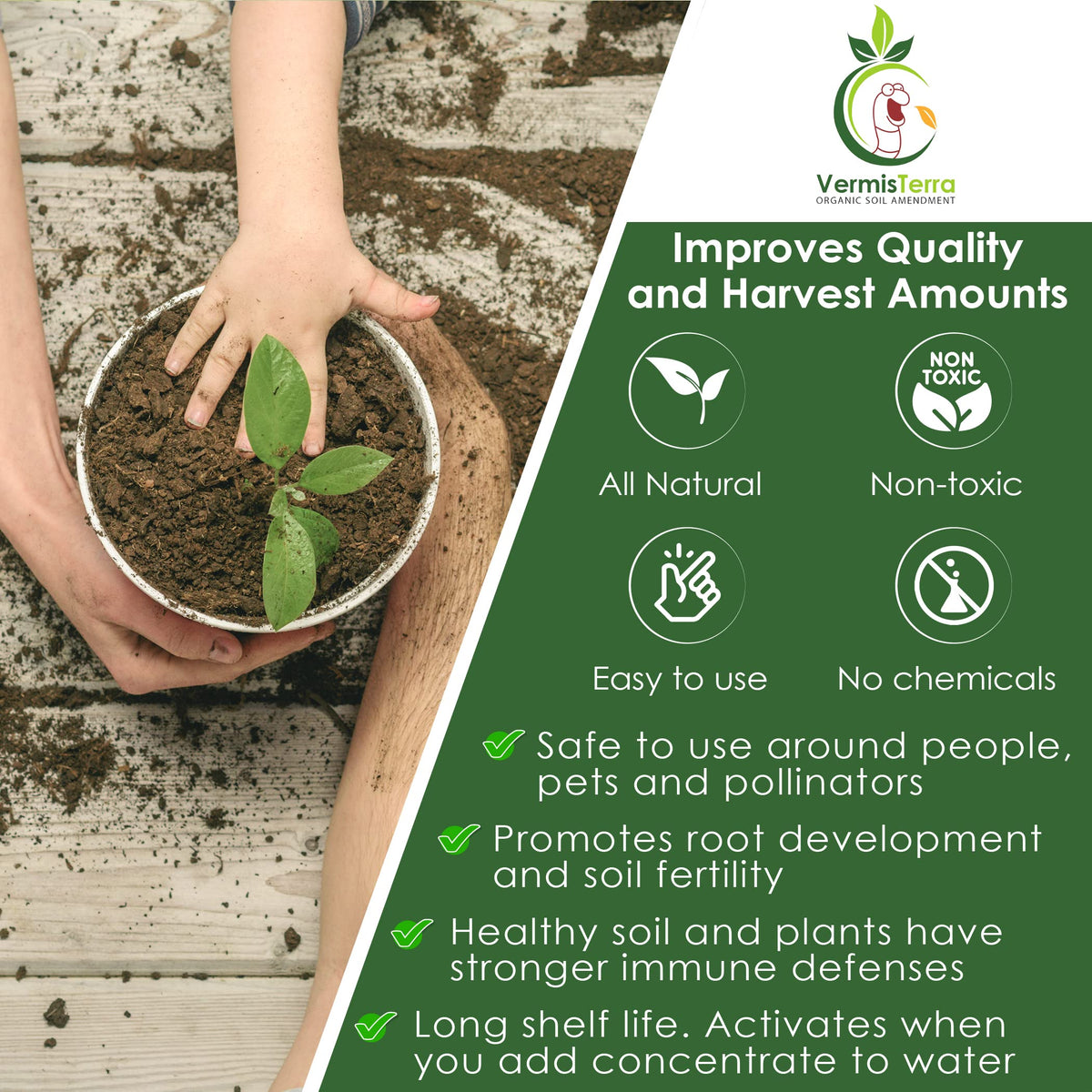 VermisTerra Worm Tea kelp extract adds biostimulant value.