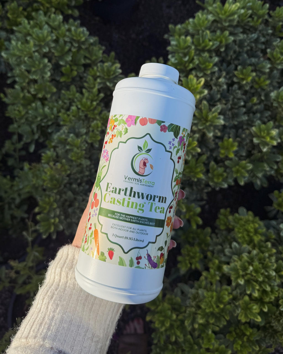 VermisTerra Worm Tea organic-cert emphasizes natural, non-toxic approach.