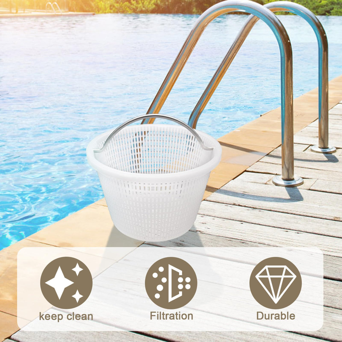 Verplexter fine-mesh debris-filter helps keep pump clean and efficient.
