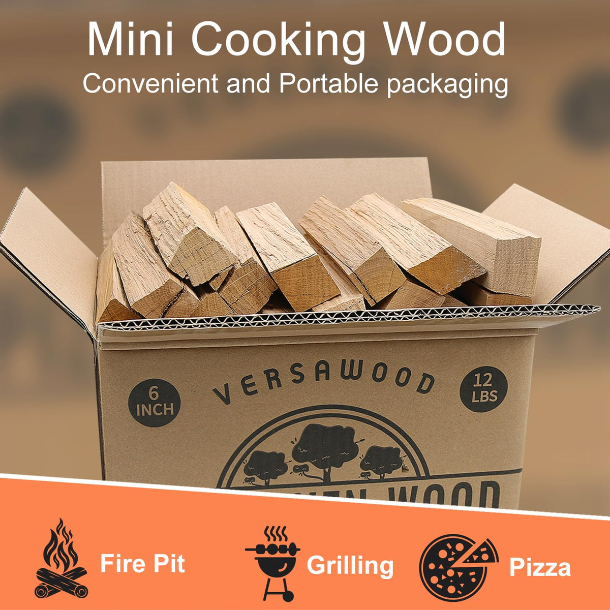 VERSAWOOD outdoor firewood enhances backyard pizza nights with aroma
