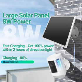 VERVERAY 2-pack 8W solar panel installation guide for Ring Stick Up Pro Plus