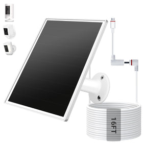 VERVERAY solar panel mounted on Ring Stick Up Cam for continuous daytime charging.