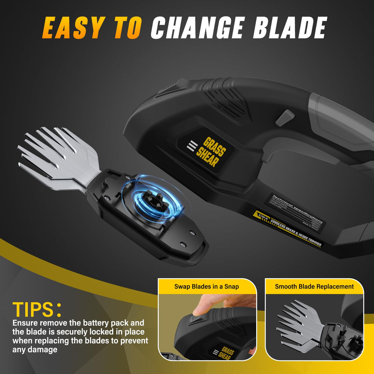 VERVEWAVE soft start and safety lock prevent accidental starts for safer use.