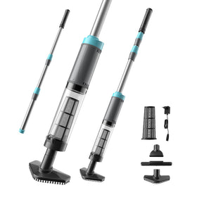 VERVEWAVE handheld hot tub vacuum with LED light for pool cleaning in low light