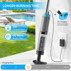 VERVEWAVE telescopic pole extends from 41 to 65 inches