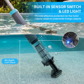 VERVEWAVE triangular brush head cleans large floor areas in small pools