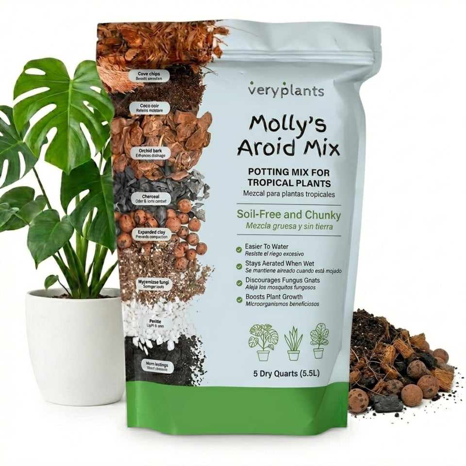 Veryplants Molly's Aroid Mix bag front view highlighting a clean, aerated blend