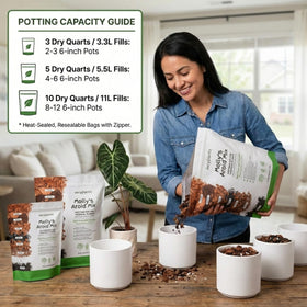 Veryplants Molly's Aroid Mix 3 qt bag highlights easy, at-home setup.
