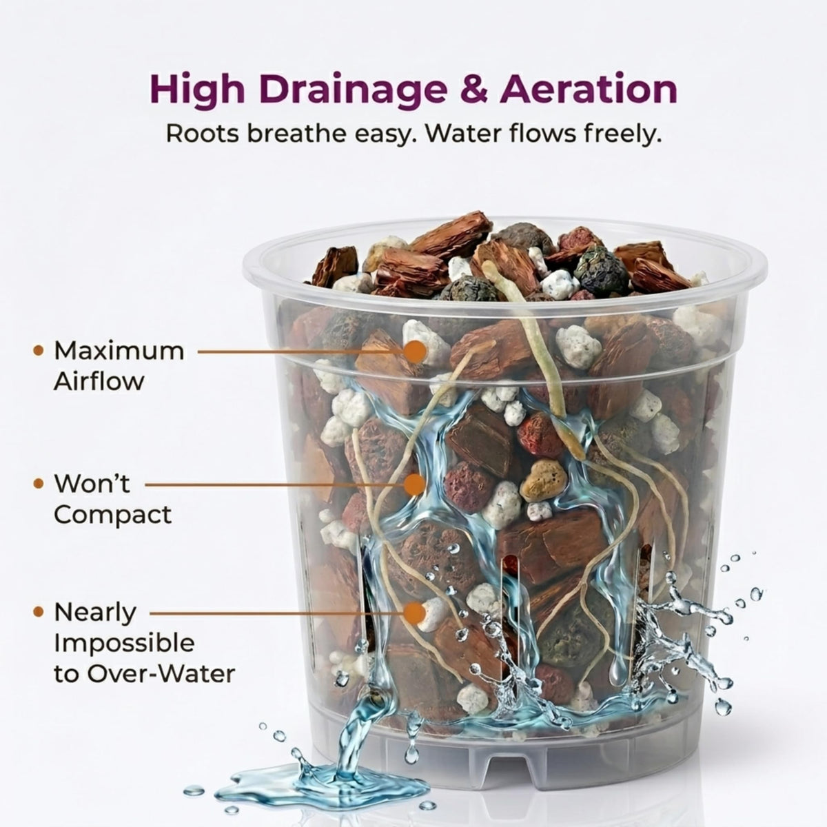 VeryPlants Molly's mix highlighting gritty texture for fast drainage and reduced overwatering.