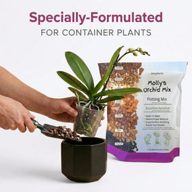 Chunky, long-lasting formula helps reduce repotting frequency for orchids.